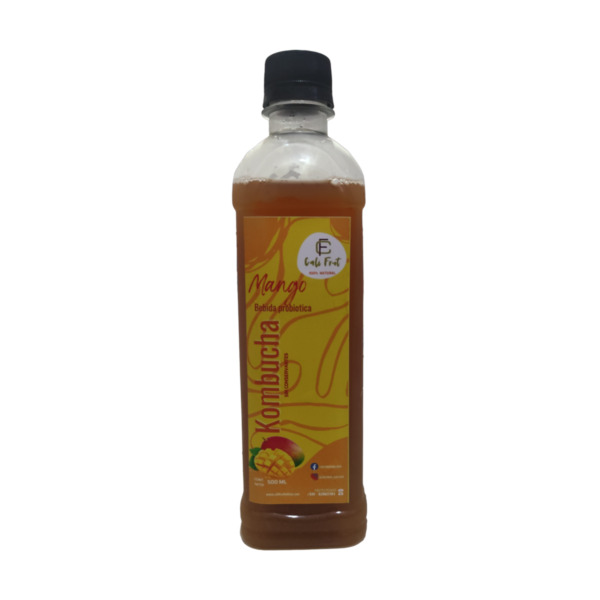 Kombucha sabor a Mango 500 ml. artesanal sin conservantes