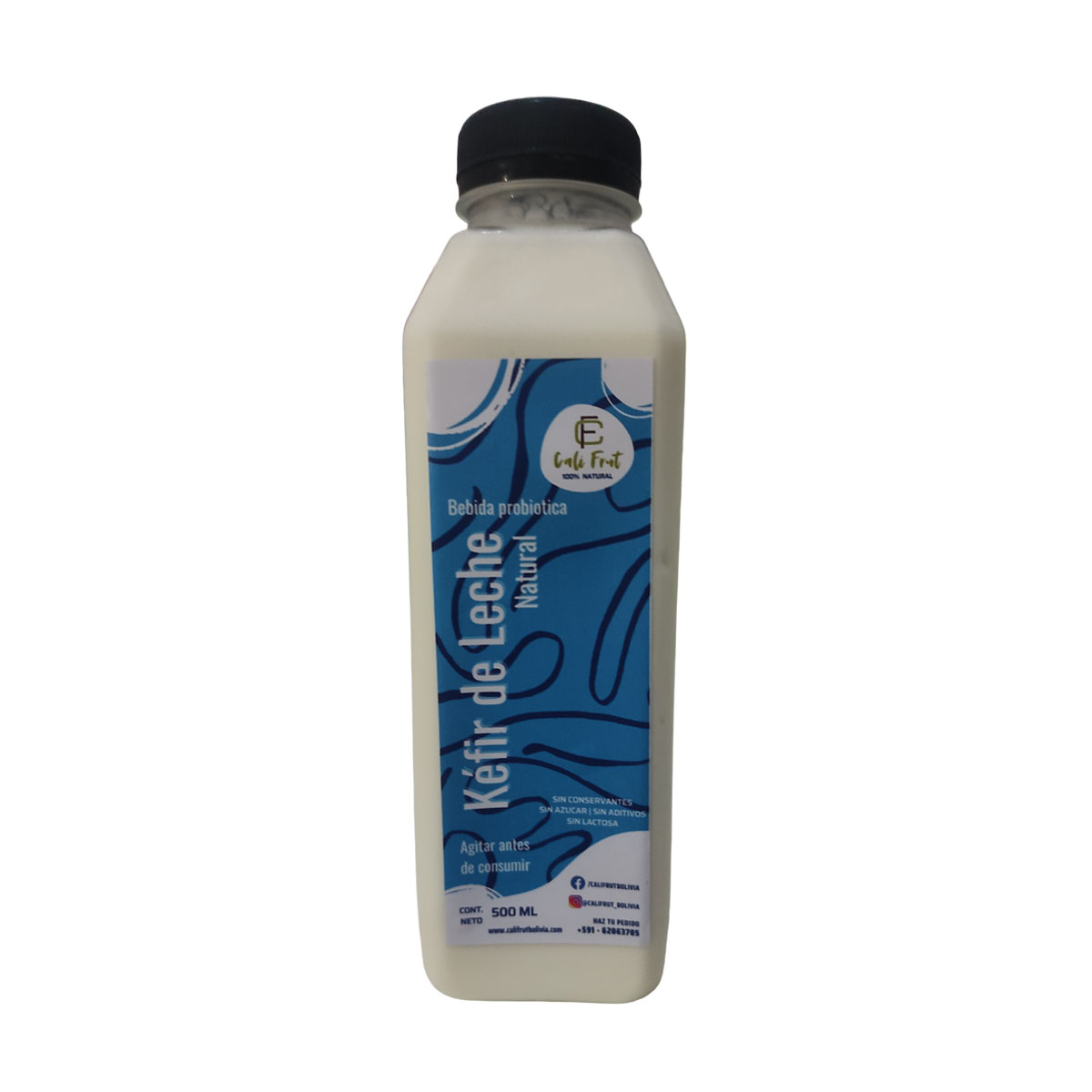 Kefir de leche Natural 500 ml artesanal sin Lactosa sin